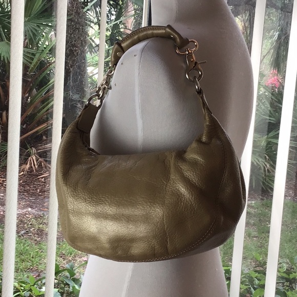 Hobo International Small Gold Leather Hobo Shoulder Bag - Picture 1 of 7